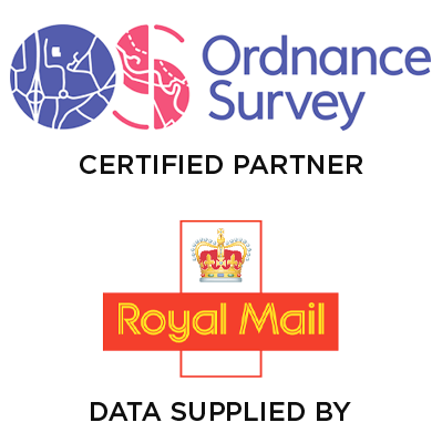 Ordance Survey Certified Partner | Data supplied by Royal Mail